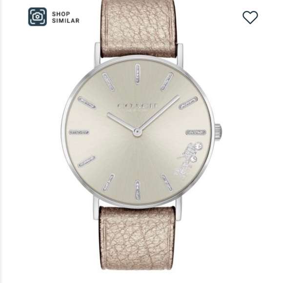 Coach Perry Metallic Leather Strap Watch - Picture 2 of 5